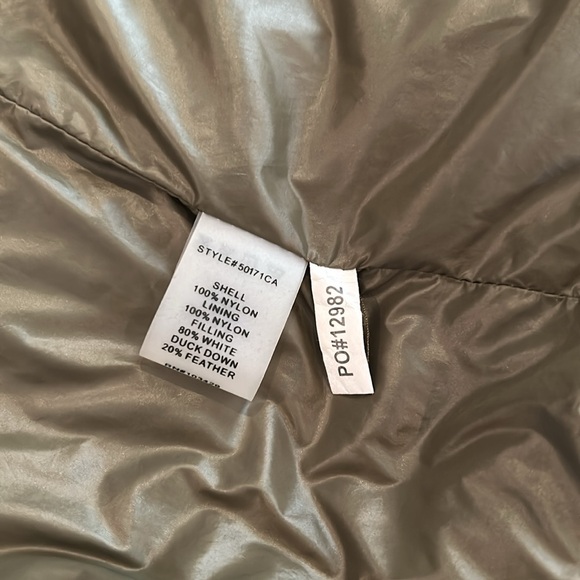 Kismet long down puffer vest, olive green, XS - Picture 5 of 7